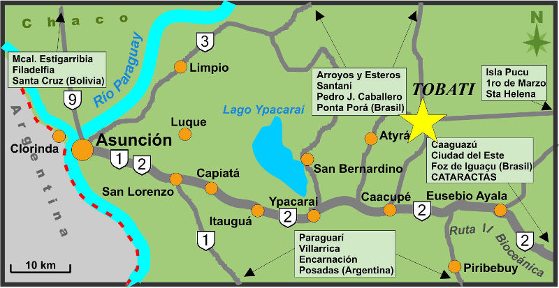 Landkarte Tobatí